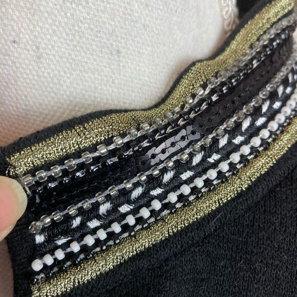 Chicos Elegant sweater Jacket w/ embroidery & beading - Picture 6 of 11